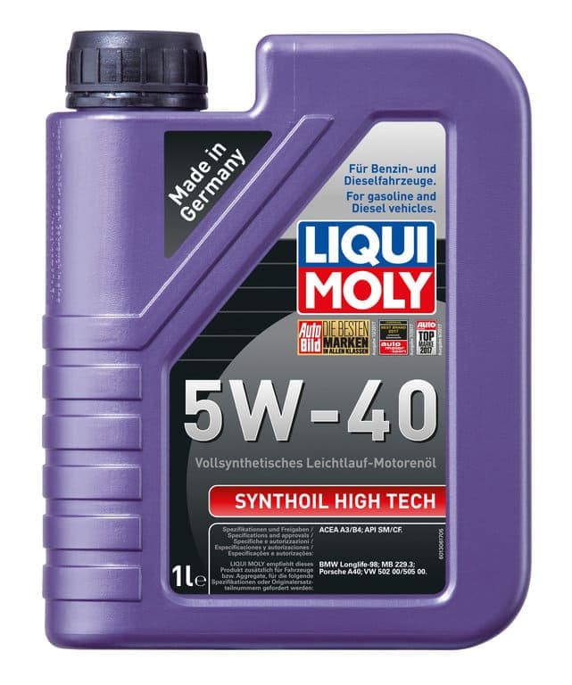 LIQUI MOLY Синтетическое моторное масло Synthoil High Tech 5W-40 1Л.
